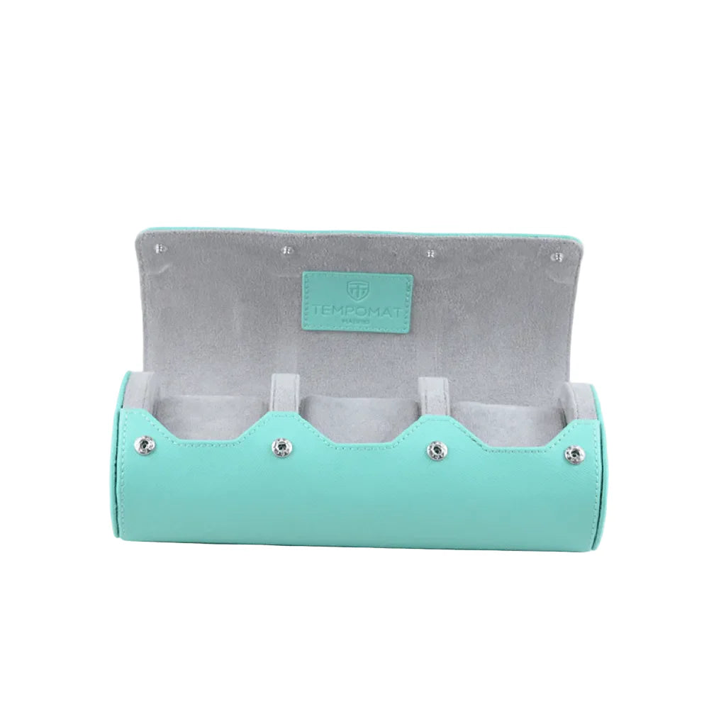 Türkisene Saffiano Leder Uhrenrolle