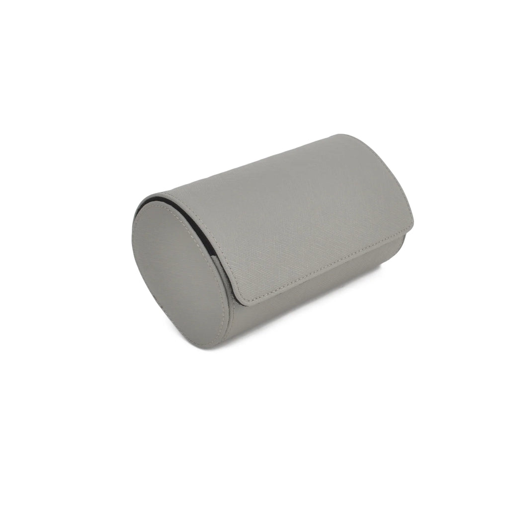 Graue Saffiano Leder 2er Uhrenrolle