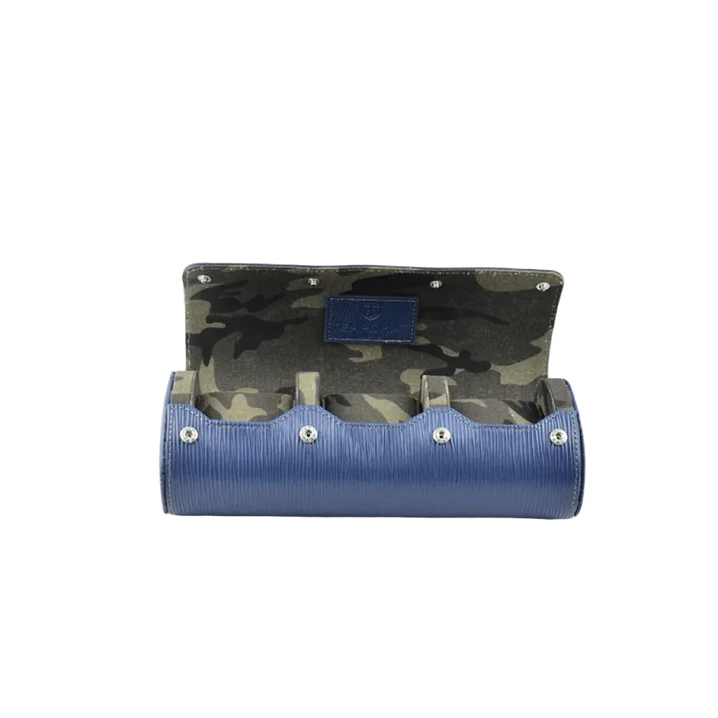 Blaue Epi-Saffiano-Leder Uhrenrolle